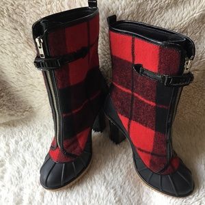 Excellent Condition Michael Kors Plaid Boots
